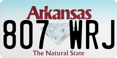 AR license plate 807WRJ