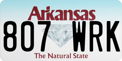 AR license plate 807WRK