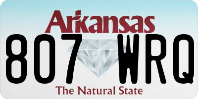 AR license plate 807WRQ