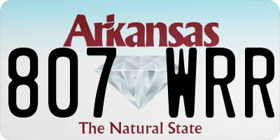AR license plate 807WRR