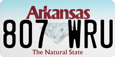 AR license plate 807WRU