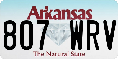 AR license plate 807WRV