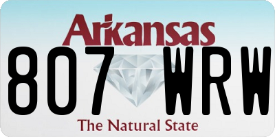 AR license plate 807WRW