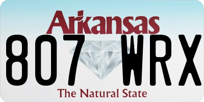 AR license plate 807WRX