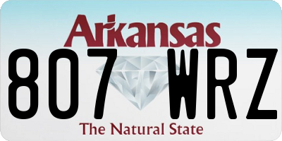 AR license plate 807WRZ