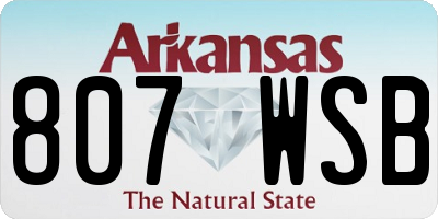 AR license plate 807WSB
