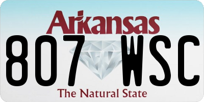AR license plate 807WSC