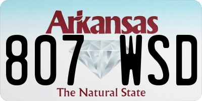 AR license plate 807WSD