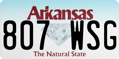AR license plate 807WSG