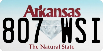 AR license plate 807WSI
