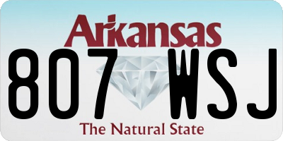 AR license plate 807WSJ
