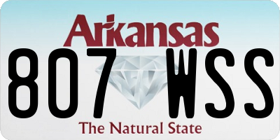 AR license plate 807WSS