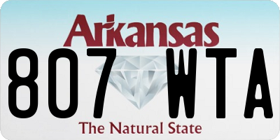 AR license plate 807WTA