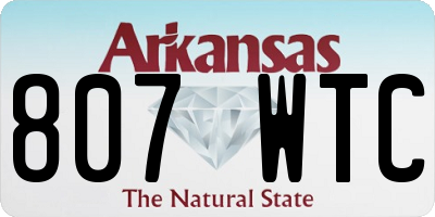 AR license plate 807WTC