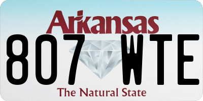 AR license plate 807WTE