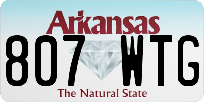 AR license plate 807WTG