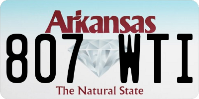 AR license plate 807WTI