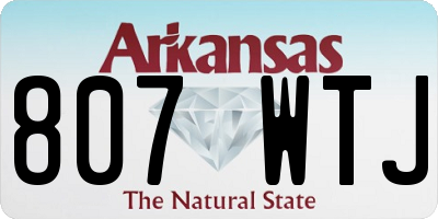 AR license plate 807WTJ