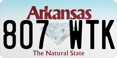 AR license plate 807WTK