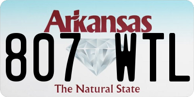 AR license plate 807WTL