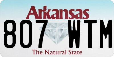 AR license plate 807WTM