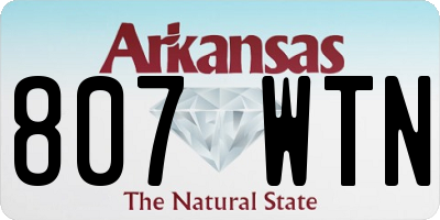 AR license plate 807WTN