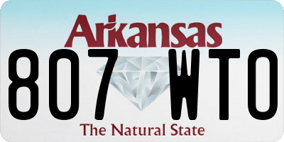 AR license plate 807WTO