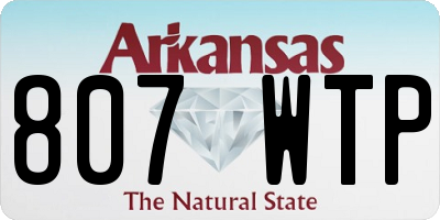 AR license plate 807WTP