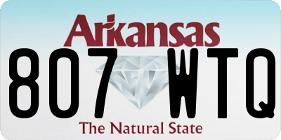 AR license plate 807WTQ