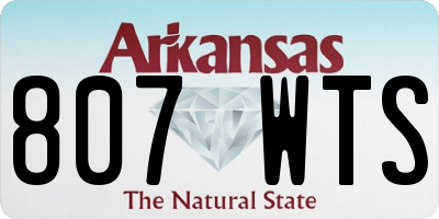 AR license plate 807WTS