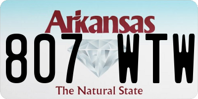 AR license plate 807WTW