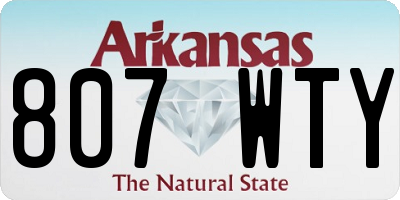 AR license plate 807WTY