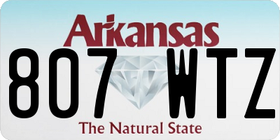 AR license plate 807WTZ