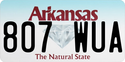 AR license plate 807WUA