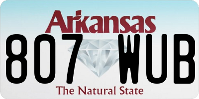 AR license plate 807WUB