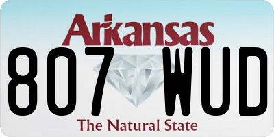 AR license plate 807WUD