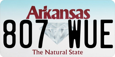 AR license plate 807WUE