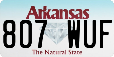 AR license plate 807WUF