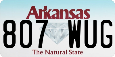 AR license plate 807WUG