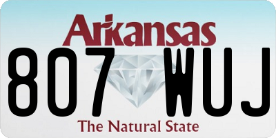 AR license plate 807WUJ
