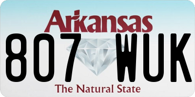 AR license plate 807WUK