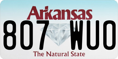 AR license plate 807WUO