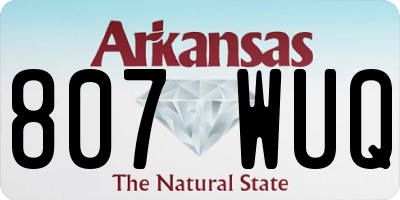 AR license plate 807WUQ