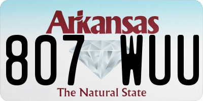 AR license plate 807WUU