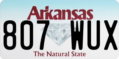 AR license plate 807WUX