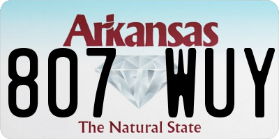 AR license plate 807WUY