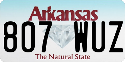 AR license plate 807WUZ
