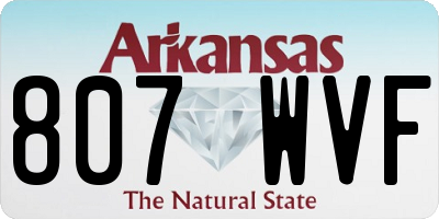 AR license plate 807WVF