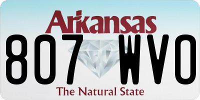 AR license plate 807WVO
