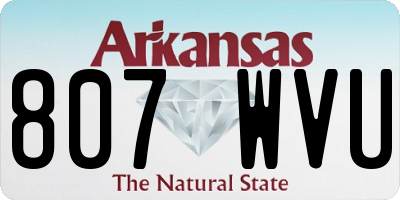 AR license plate 807WVU